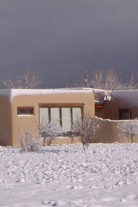 building covered in snow