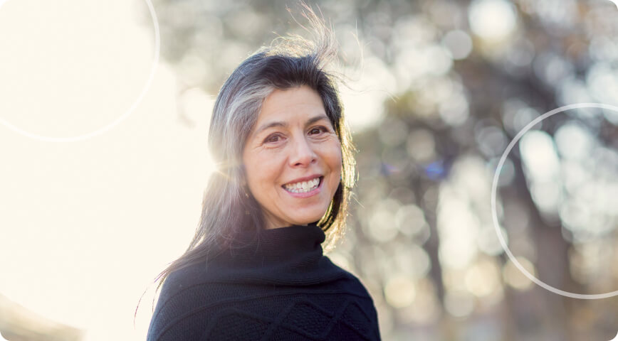 woman smiling at camera